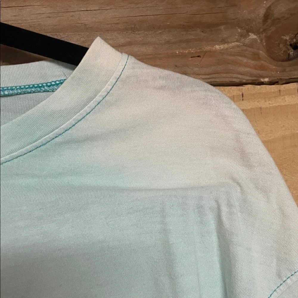 Justice Active size 10 Mint Green/White California Short Sleeve Short Crop Top